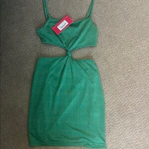 Beginning Boutique Emerald Cutout Dress